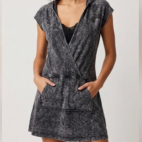 Dresses & Skirts - Vintage Anama Gray Hooded Tunic or Mini Dress